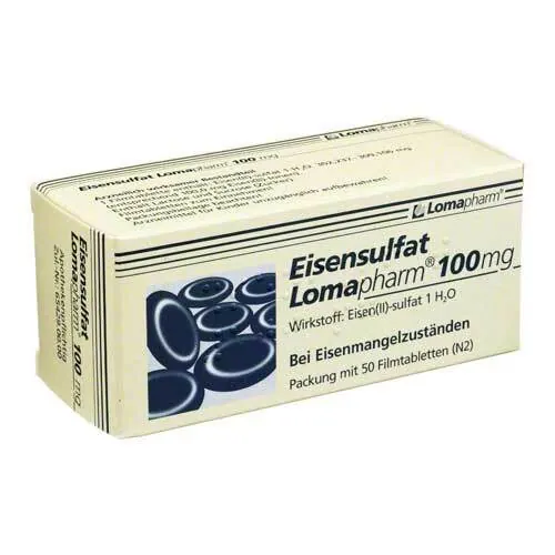 Eisensulfat Lomapharm 100 mg Filmtabletten, 50 St