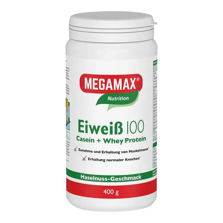 Eiweiss 100 Haselnuss Megamax Pulver, 400 g