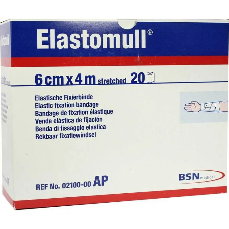 Elastomull 4mx6cm 2100 elastisch Fixierbinde, 20 St