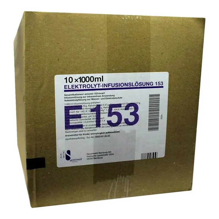 Elektrolyt Infusionslösung 153 PE-Flasche, 10X1000 ml