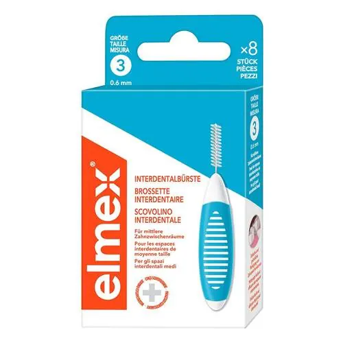 Elmex Interdentalbürsten Iso Größe 3 0,6 mm blau, 8 St