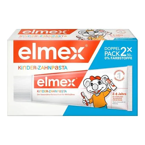 Elmex Kinderzahnpasta 2-6 Jahre Duo Pack, 2X50 ml