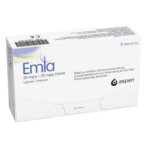 Emla 25 mg / g + 25 mg/g Creme + 12 Tegaderm Pflaster , 5X5 g