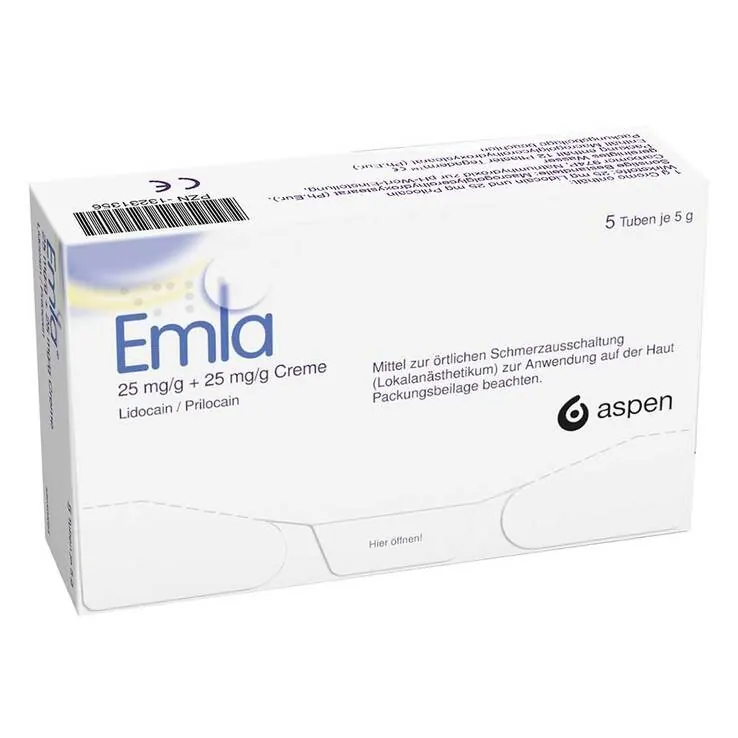 Emla Creme + Tegaderm Pflaster, 5X5 g