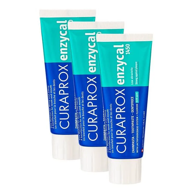 Enzycal Curaprox Zahnpasta, 3x75 ml