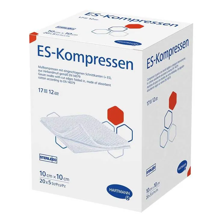ES-Kompressen steril 10x10 cm 12fach Großpackung, 20X5 St