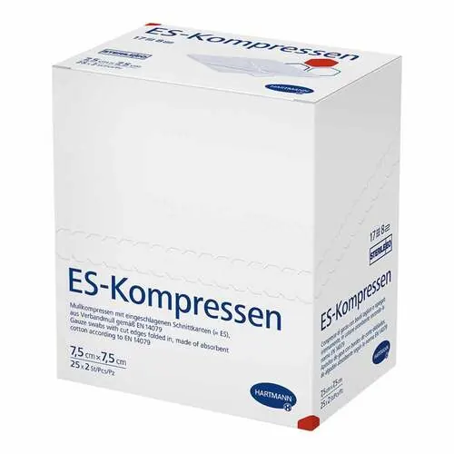 ES-KOMPRESSEN steril 7,5x7,5 cm 8fach, 25X2 St