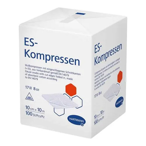 ES-KOMPRESSEN unsteril 10x10 cm 8fach, 100 St