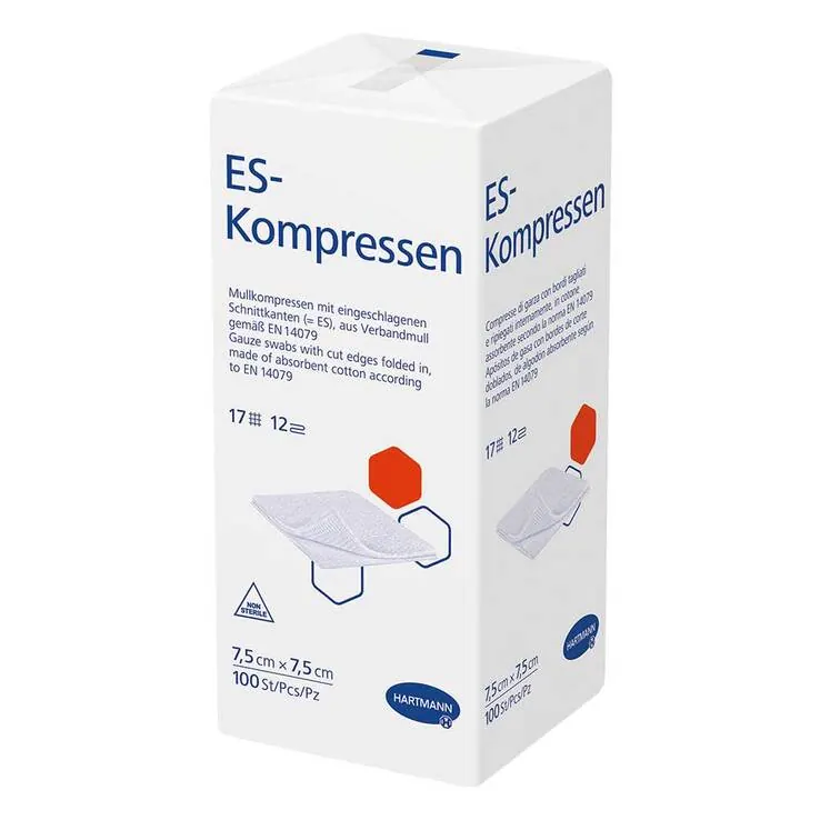 ES-Kompressen unsteril 7,5x7,5 cm 12fach, 100 St