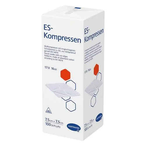 ES-Kompressen unsteril 7,5x7,5 cm 16fach, 100 St