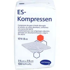 ES-KOMPRESSENunsteril7,5x7,5cm8fach100St