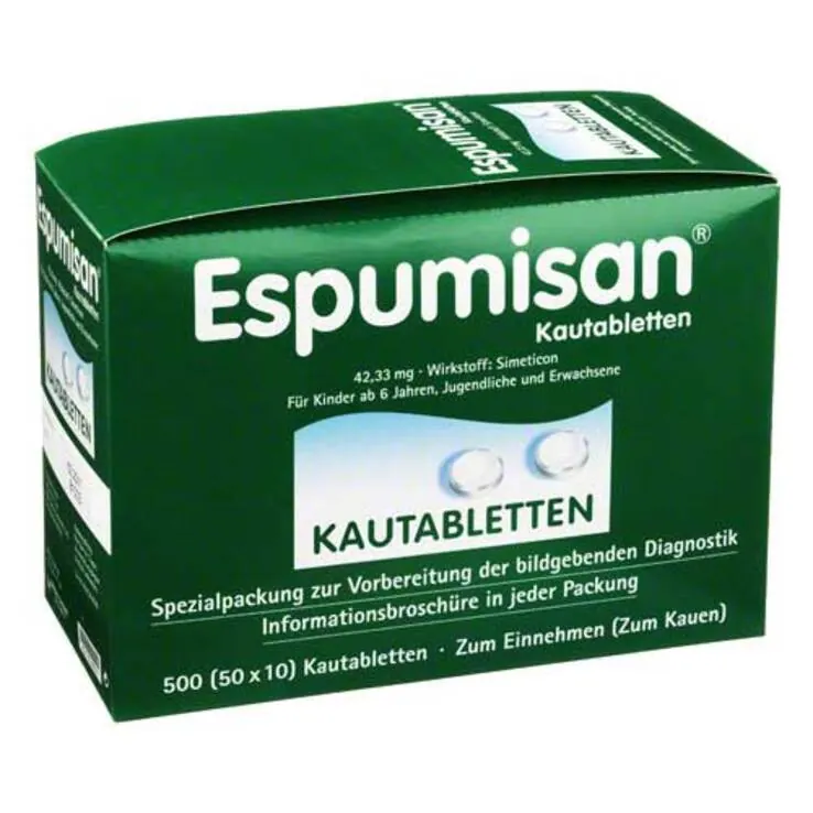 Espumisan Kautabletten für bildgebende Diagnostik, 50X10 St
