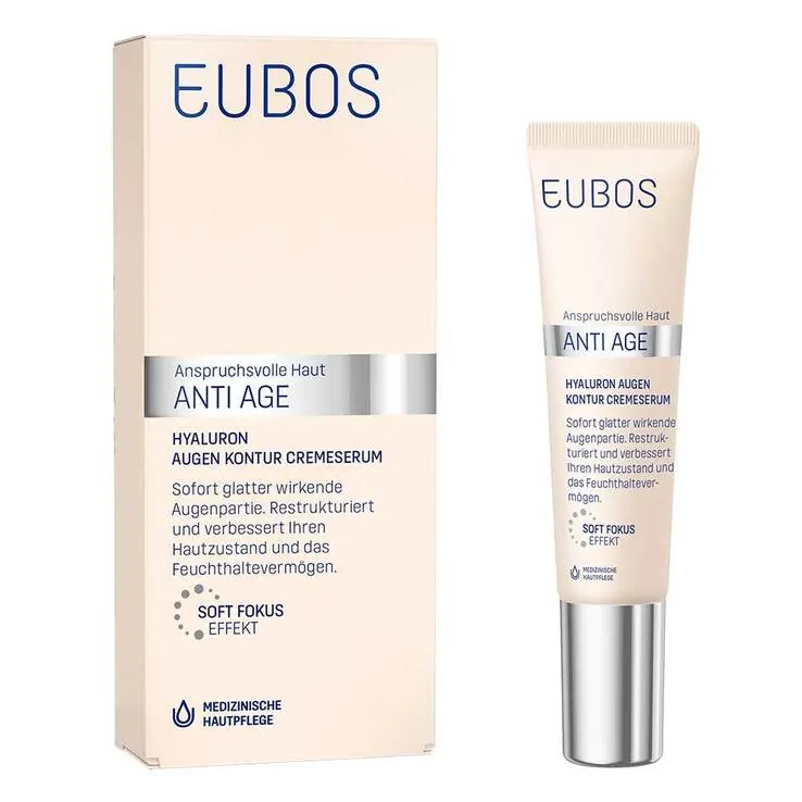 Eubos Anti-Age Hyaluron Augen Kontur Cremeserum, 15 ml