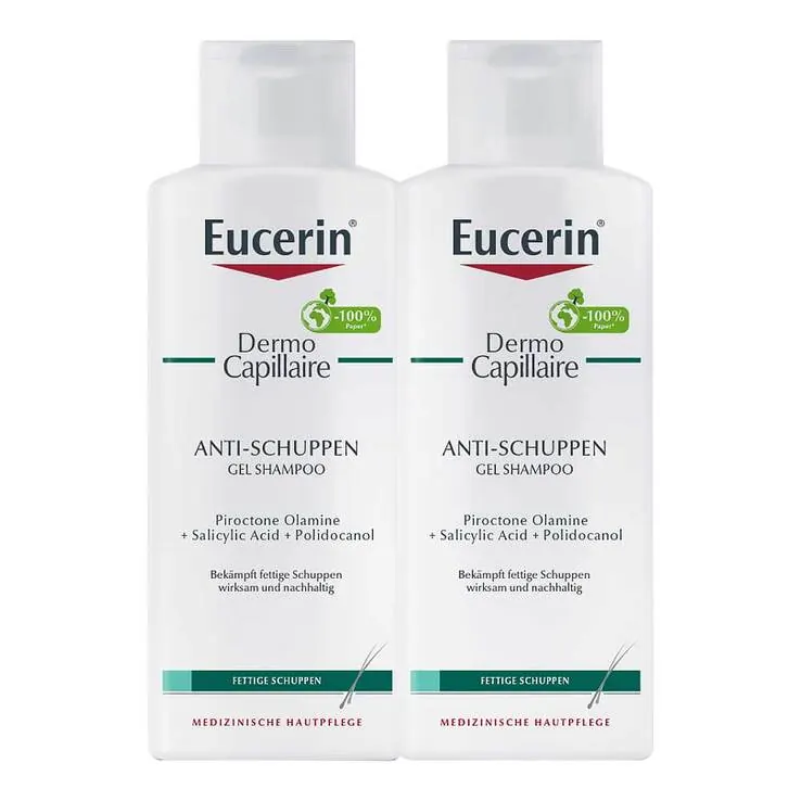 Eucerin Dermocapillaire Anti-Schuppen Gel Shampoo, 2X250 ml
