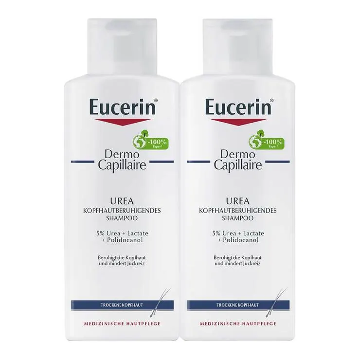 Eucerin Dermocapillaire kopfhautberuhigendes Urea Shampoo, 2X250 ml