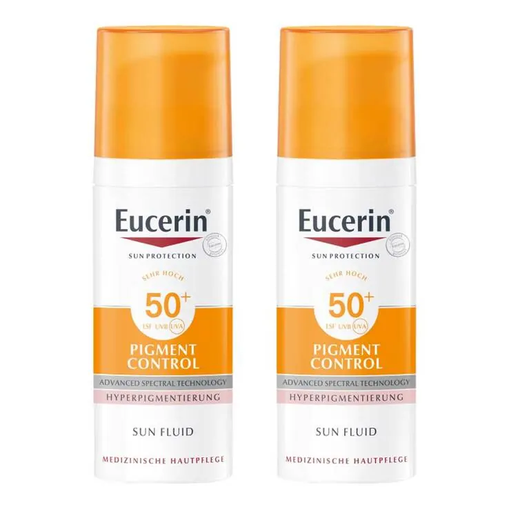 Eucerin Sun Fluid Pigment Control LSF 50 +, 2x50 ml