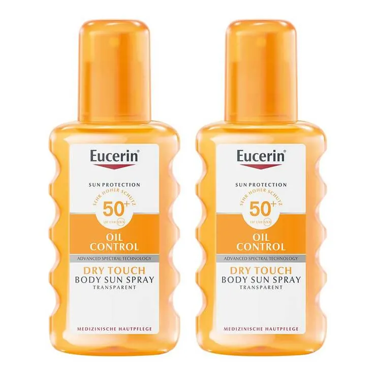 Eucerin Sun Oil Control Body transparent Spray LSF 50 +, 2x200 ml