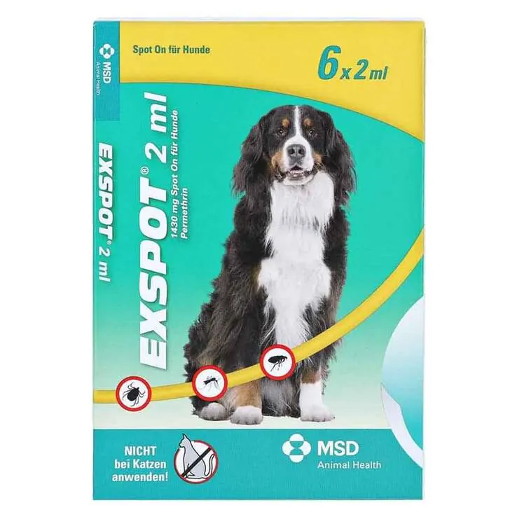 EXSPOT 2 ml Spot On Lösung für Hunde, 6X2 ml