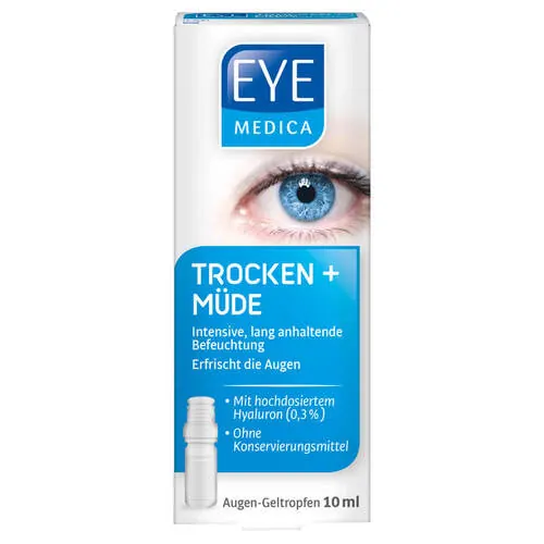 Eyemedica trocken + müde 0,3% Hyaluron Aug.-Geltro., 1 St