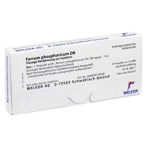 FERRUM PHOSPHORICUM D 8 Ampullen, 8X1 ml