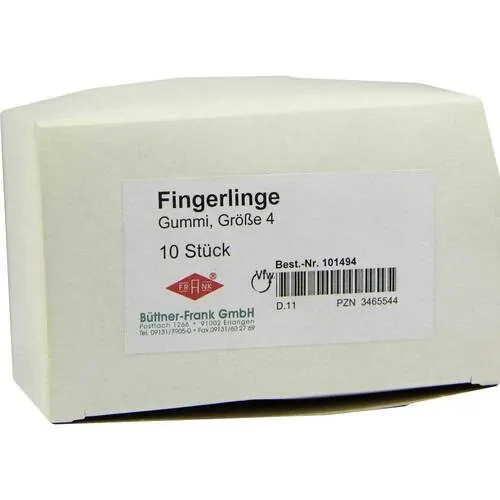 Fingerling Gummi Größe 4 transparent, 10 St