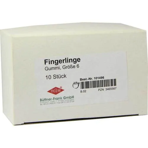 Fingerling Gummi Größe 6 transparent, 10 St