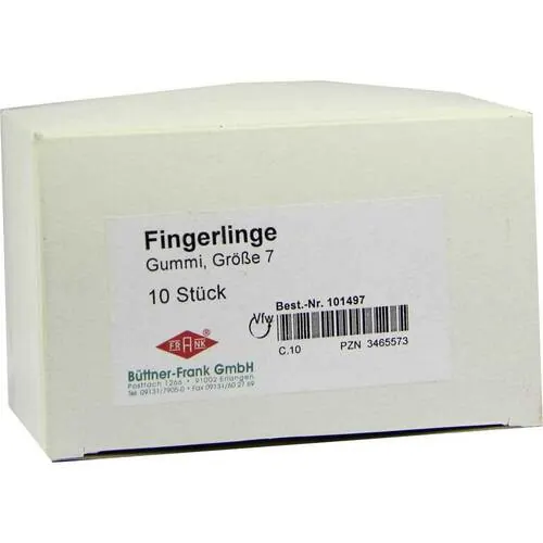 Fingerling Gummi Größe 7 transparent, 10 St