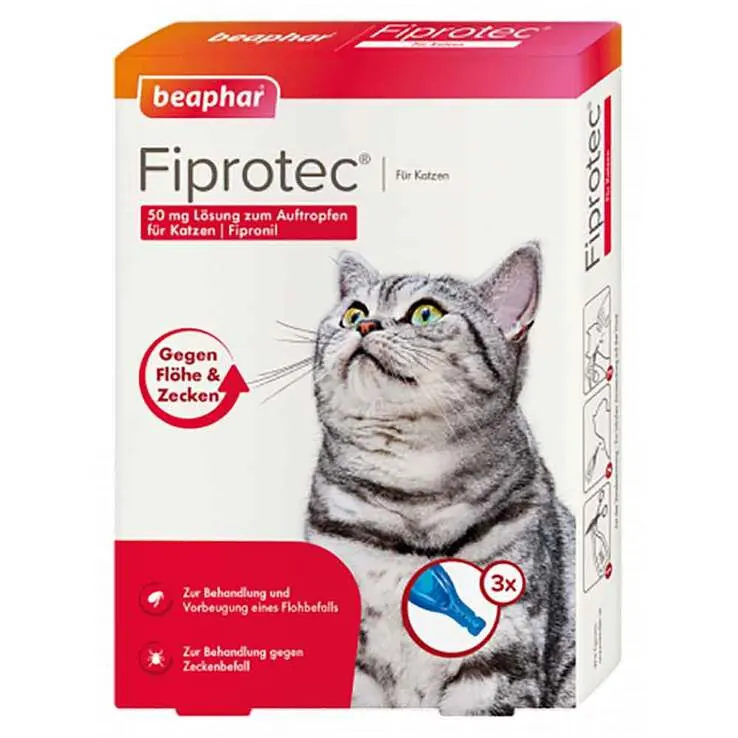 Fiprotec® 50 mg Lösung zum Auftropfen für Katzen, 3X0.50 ml