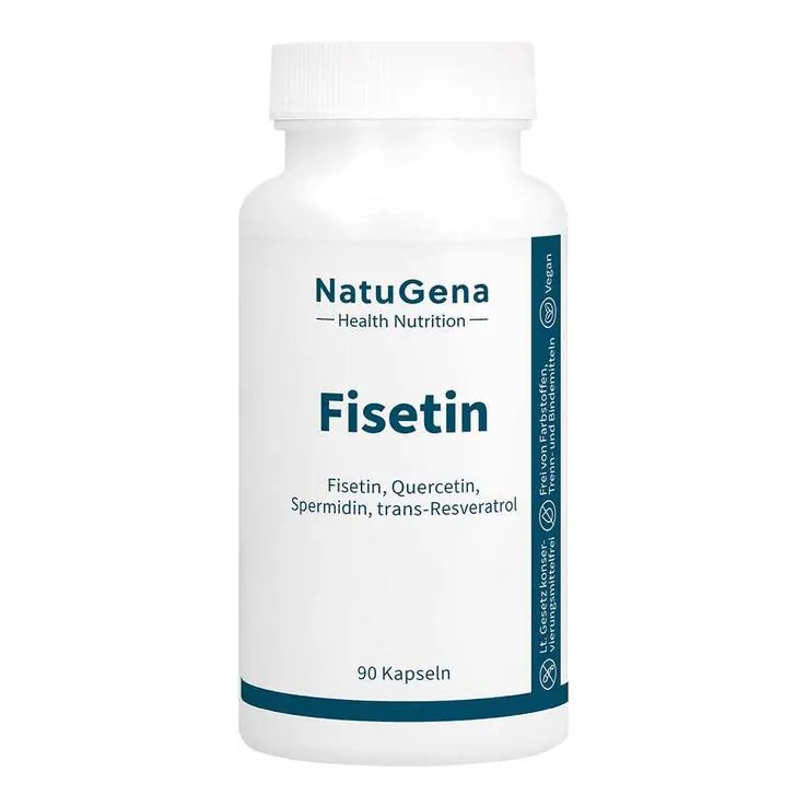 Fisetin + Quercetin + Spermidin + Vitamin B3 vegan Kapseln , 90 St