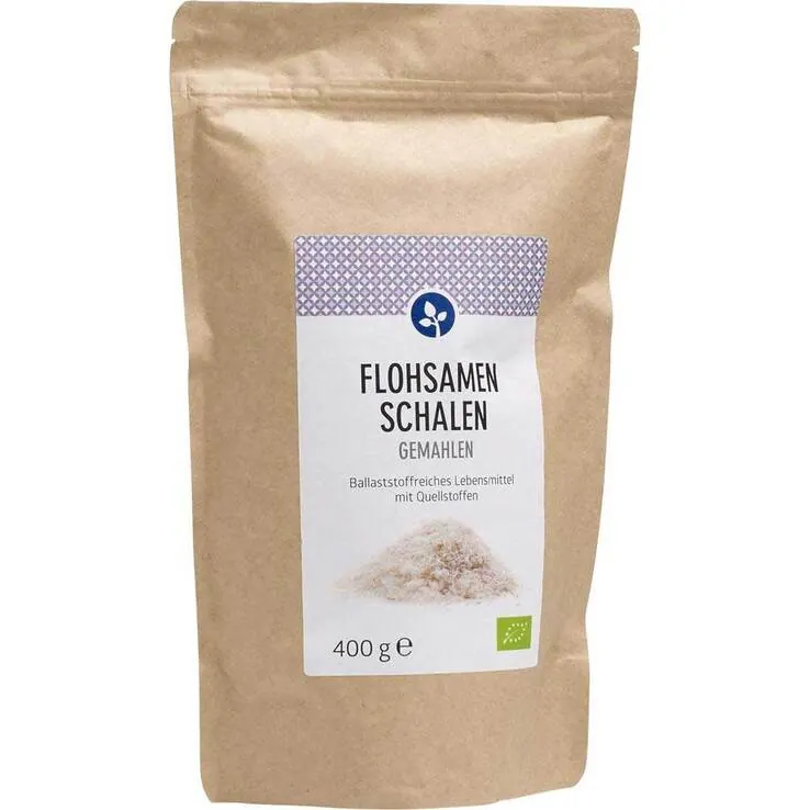 Flohsamenschalen gemahlen Bio Pulver, 400 g