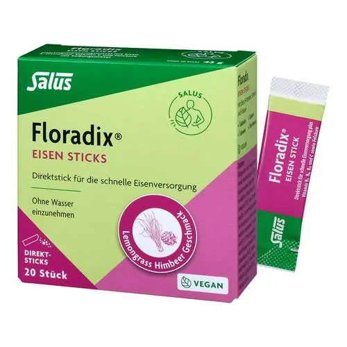 Floradix Eisen Sticks Pulver Salus, 20 St