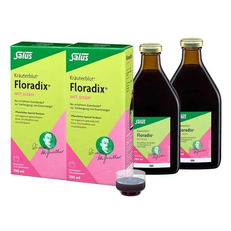 Floradix mit Eisen Flüssigkeit zum Einnehmen, 2x700 ml