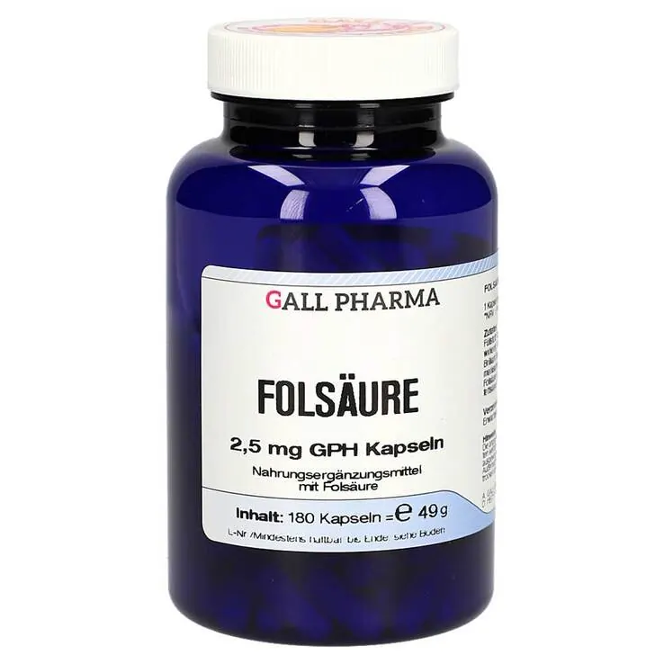 Folsäure 2,5 mg GPH Kapseln, 180 St