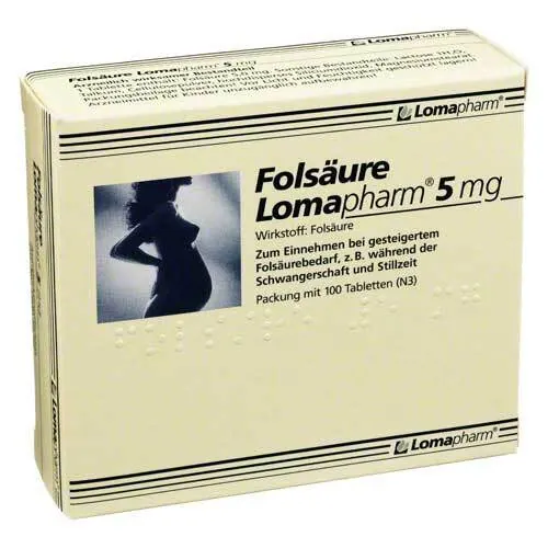 Folsäure Lomapharm 5 mg Tabletten, 100 St