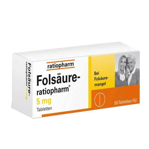 Folsäure-Ratiopharm 5 mg Tabletten, 50 St