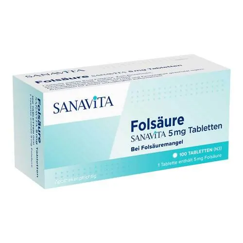 Folsäure Sanavita 5 mg Tabletten, 100 St