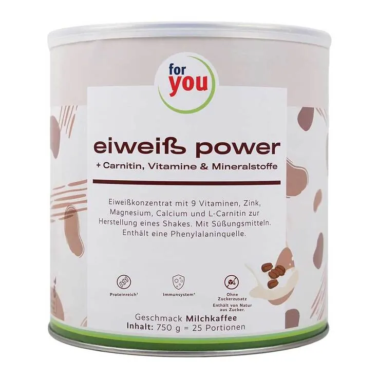 For You Eiweiß Power Milchkaffee, 750 g