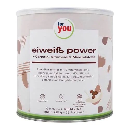 For You eiweiß power Milchkaffee Pulver, 750 g