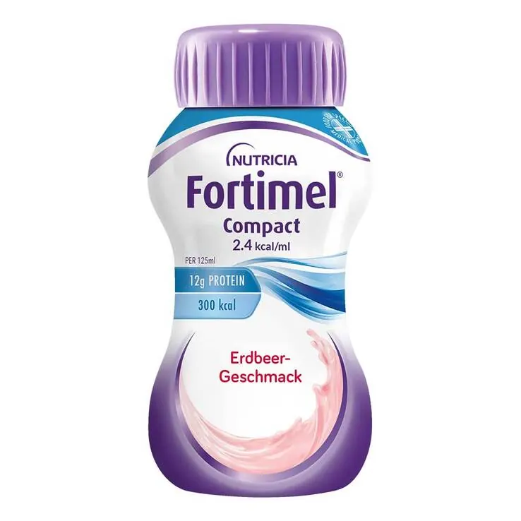 Fortimel Compact Erdbeergeschmack, 8X4X125 ml