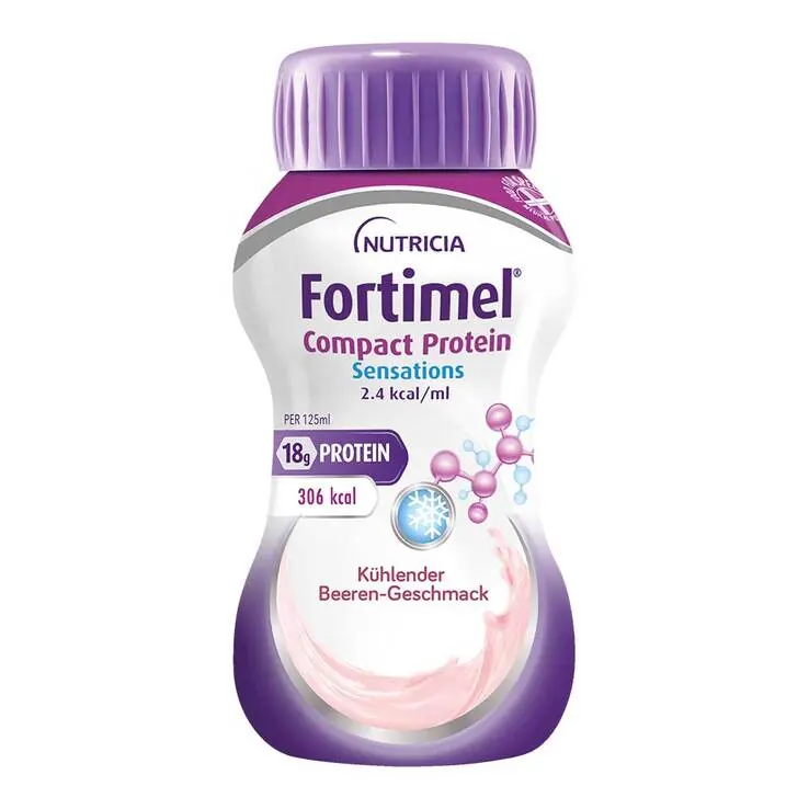 Fortimel Compact Protein 2.4 kcal kühlende Beere, 8X4X125 ml