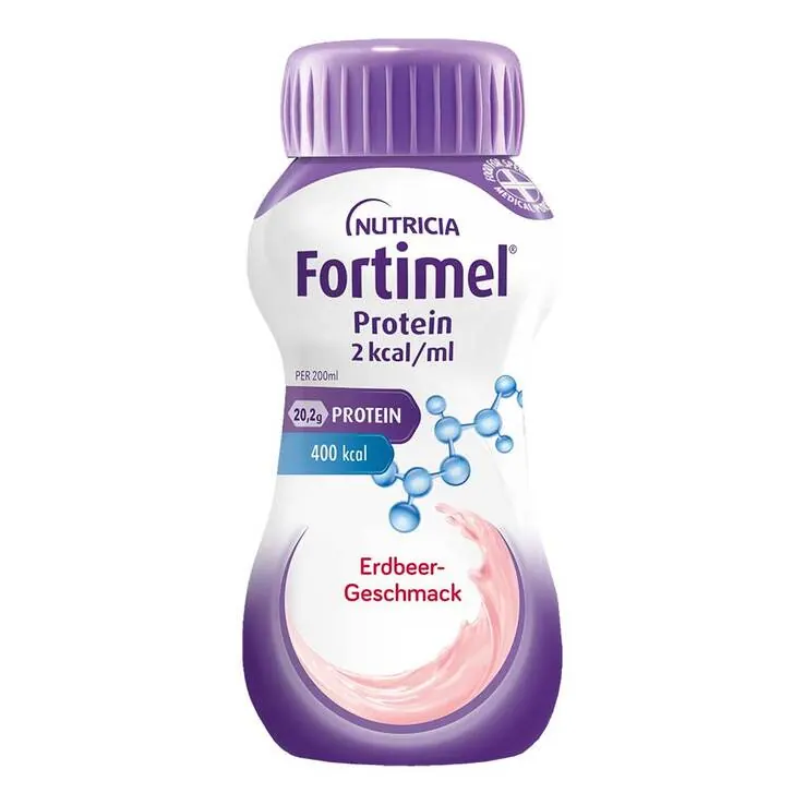 Fortimel Protein 2 kcal Erdbeergeschm.Trinknahrung, 32X200 ml