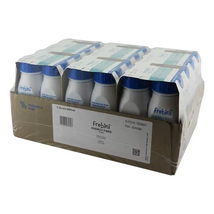 Frebini Energy Fibre Drink Schokolade Trinkflasche, 6X4X200 ml