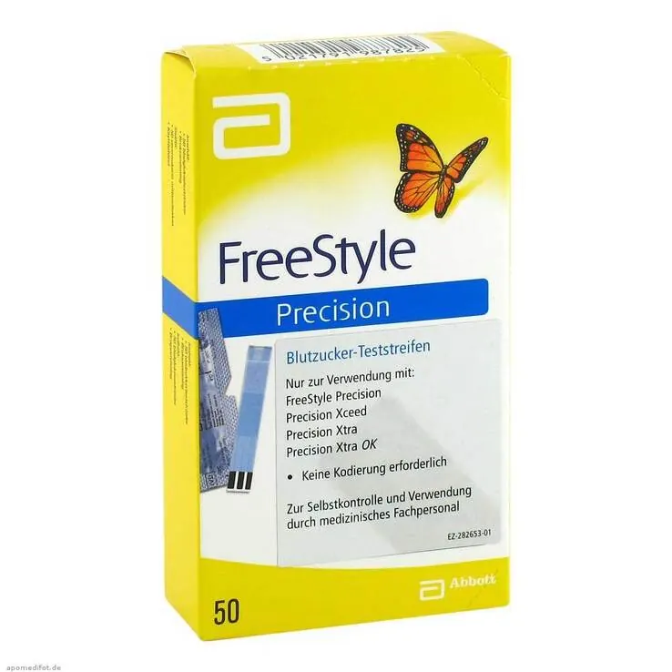 Freestyle Precision Teststreifen ohne Codieren, 50 St