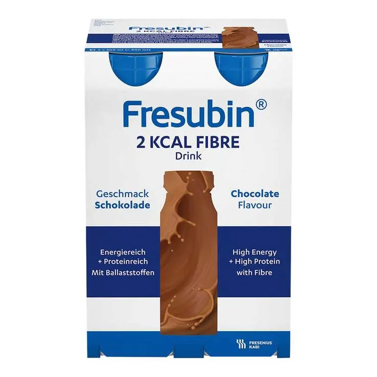 Fresubin 2 kcal Fibre Drink Schokolade Trinkflasche , 4X200 ml