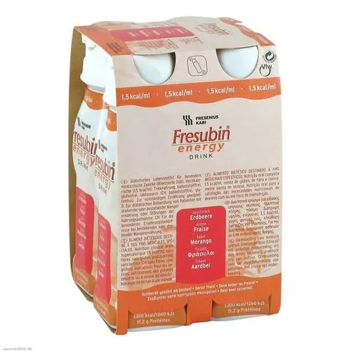 FRESUBIN ENERGY DRINK Erdbeere Trinkflasche, 4X200 ml