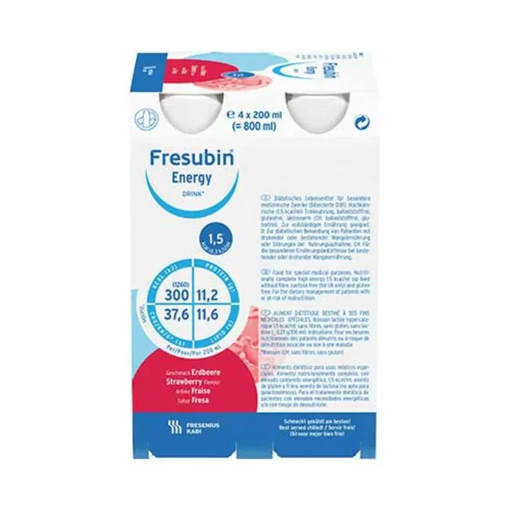 Fresubin Energy Drink Erdbeere Trinkflasche, 6X4X200 ml