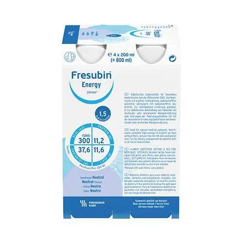 Fresubin Energy Drink Neutral Trinkflasche, 4X200 ml