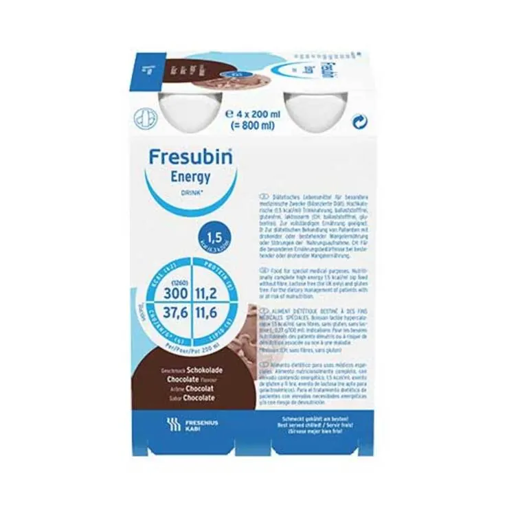 Fresubin Energy Drink Schokolade Trinkflasche, 6X4X200 ml