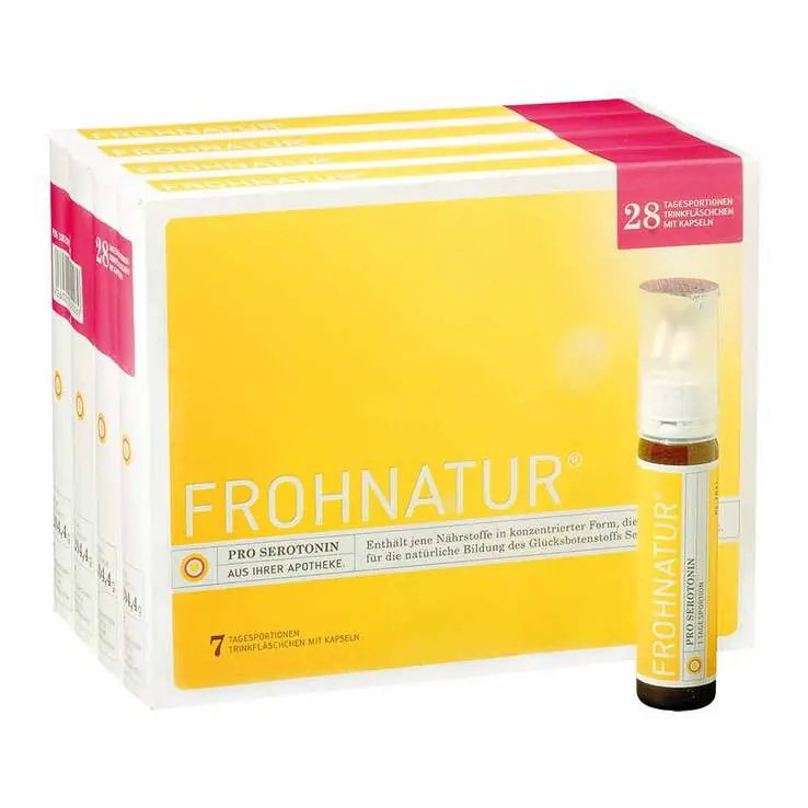 Frohnatur Pro Serotonin Trinkfläschchen mit Kapseln, 28 St