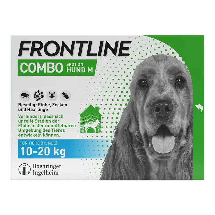 FRONTLINE COMBO gegen Zecken, Flöhe bei Hunden M (10-20 kg), 3 St